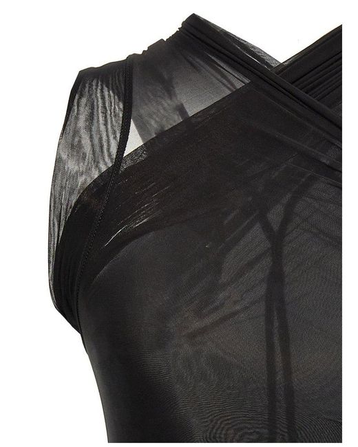 Rick Owens Black V-Necked Top