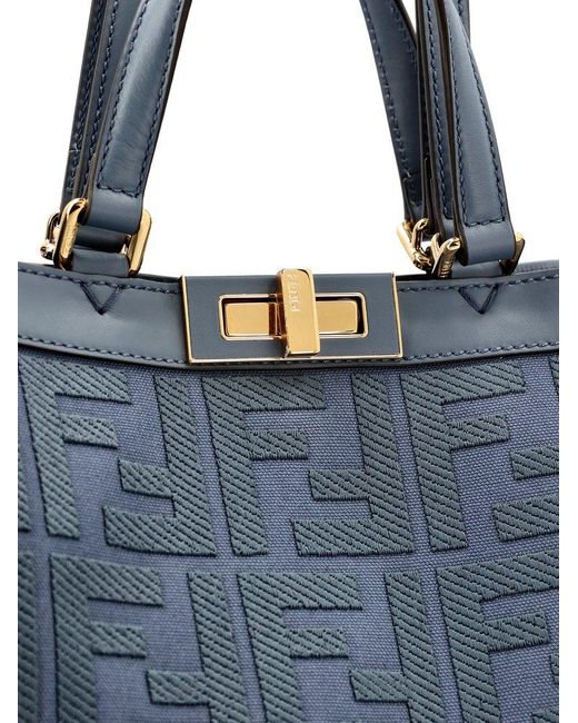 Fendi X-Tote bag in canvas with thread-embroidered FF monogram