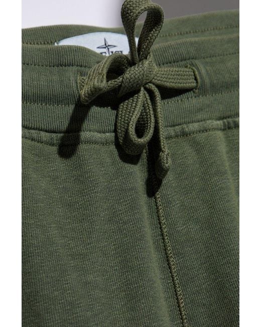 Stone Island Green Sweatpants for men