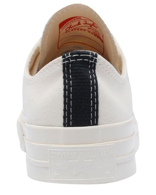 COMME DES GARÇONS PLAY White X Converse Heart Lace-Up Sneakers