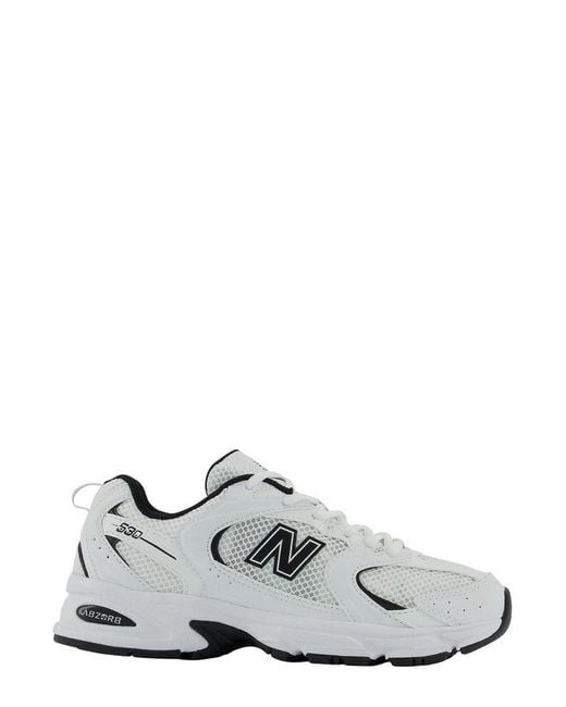 New Balance White 530 Lace-Up Sneakers for men