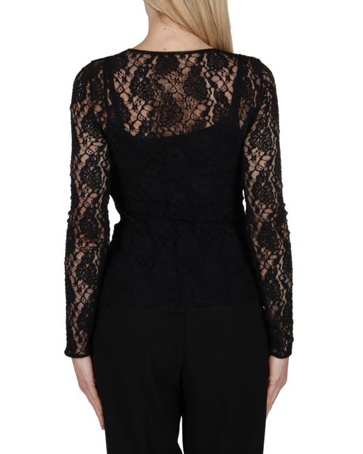 Dolce & Gabbana Lace Top - It42 / Black - Lyst