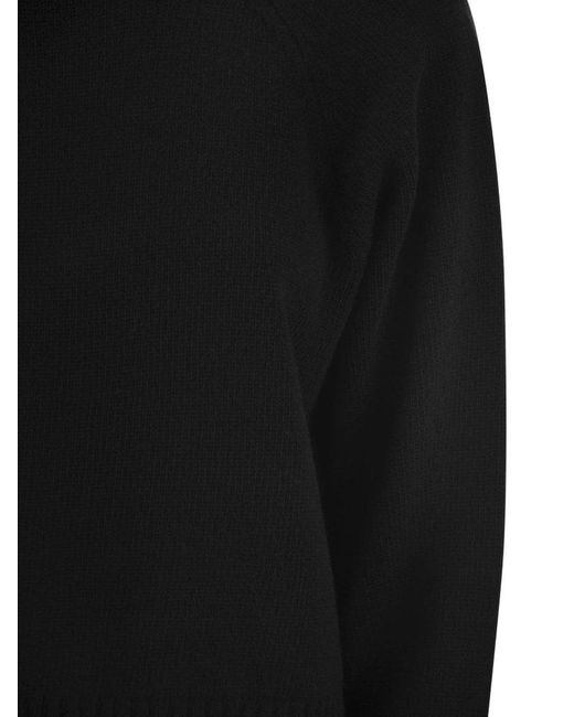 Weekend by Maxmara Black Gabbia Crew Neck Wool Sweater