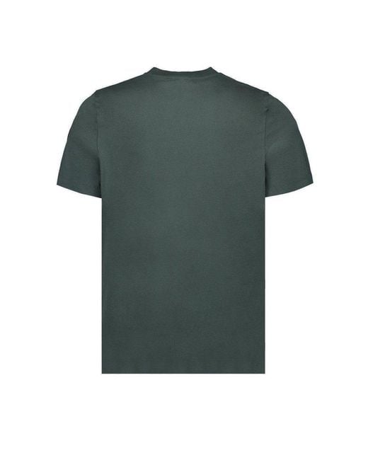Moncler Green Logo Printed Crewneck T-shirt for men