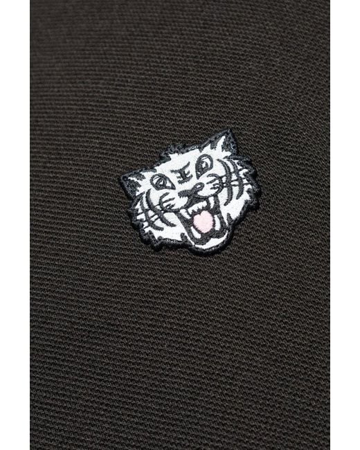 KENZO Black Logo Patch T-Shirt for men