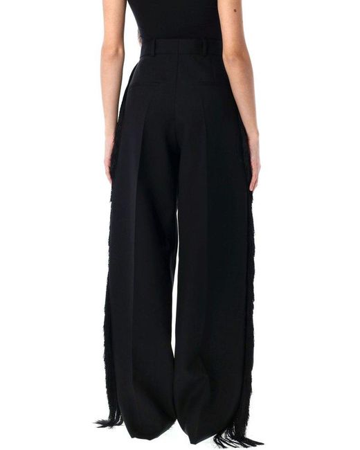 Carven Black Fringed Trousers