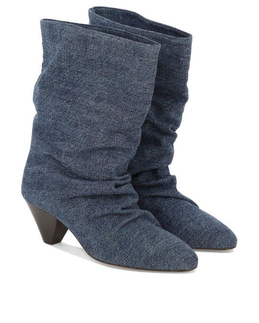 Isabel Marant Blue Denim Ankle Boots