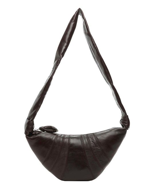 Lemaire Leather Small Croissant Bag in Brown (Black) | Lyst UK
