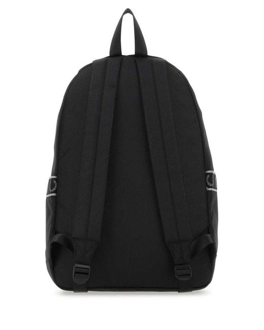 Fred Perry Black Polyester Backpack for men