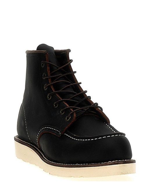 Red Wing Black Classic Moc Ankle Boots for men