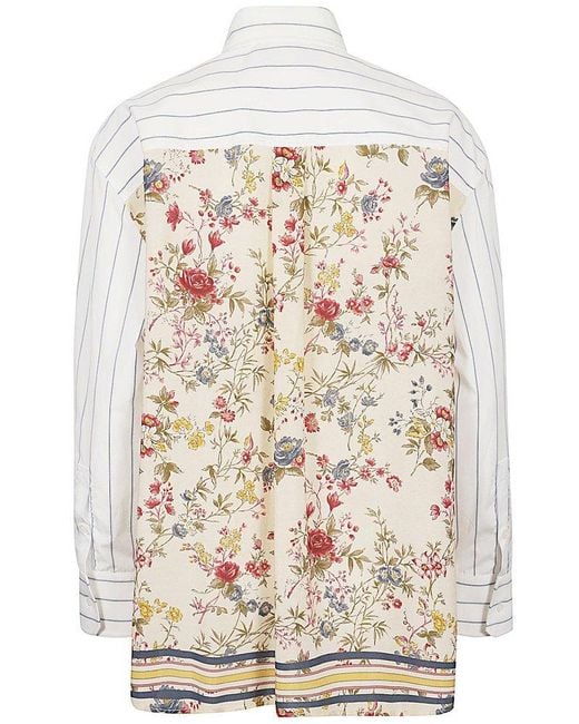 Weekend by Maxmara White Striped Floral Patterned Tunic