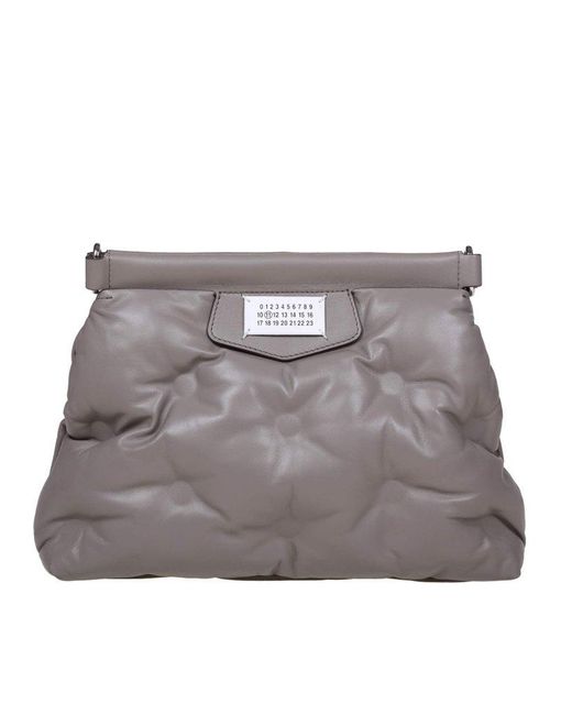 Maison Margiela Gray Quilted Leather Handbag