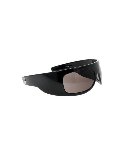 Gucci Black Mask-shaped Frame Sunglasses