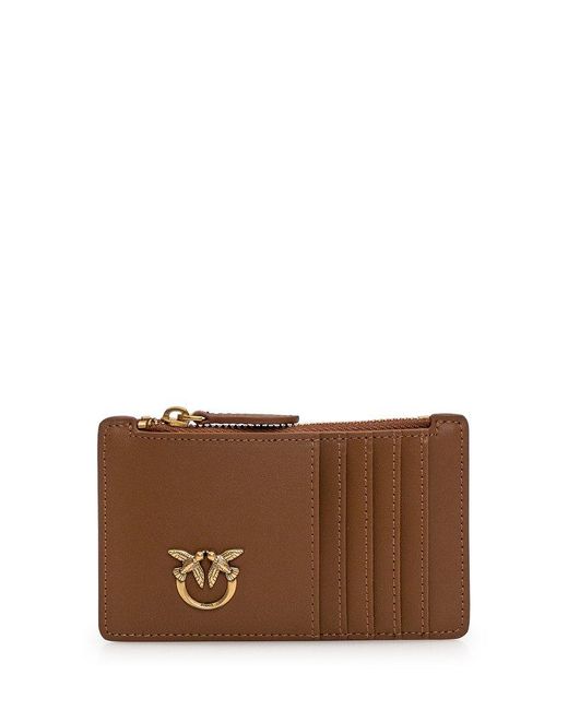 Pinko Brown Card Holder With Logo