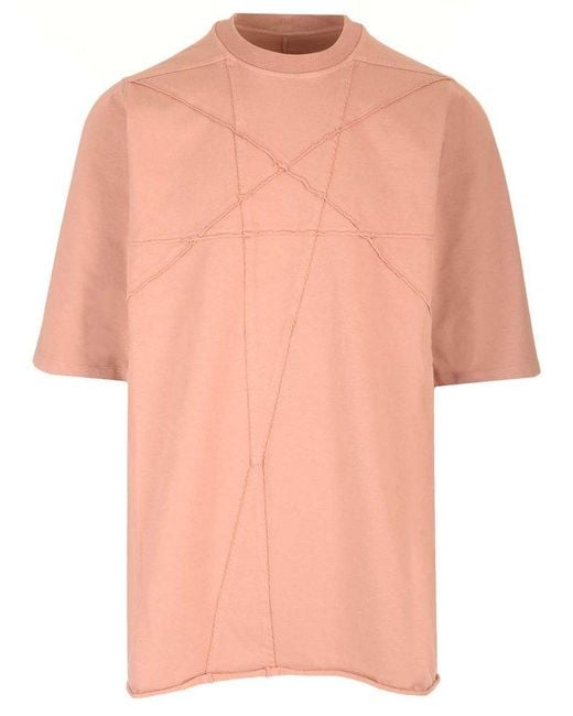 Rick Owens Pink Jumbo T-Shirt for men