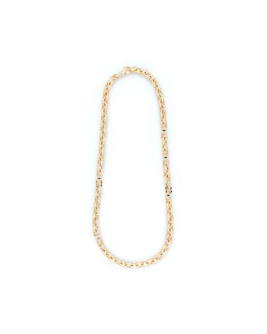 Emanuele Bicocchi White Studded Chain Necklace