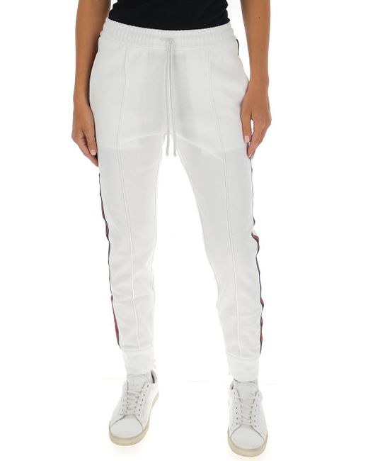 Gucci White Cherry Piquet Jersey Pants