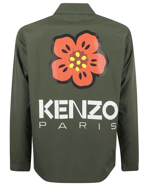 KENZO Green Boke Flower Printed Jacket for men