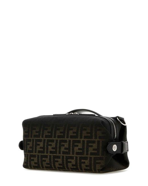 Fendi Embroidered Fabric Small Siesta Ff Eclissi Handbag in
