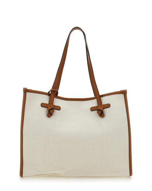 Gianni Chiarini Natural Marcella Logo Patch Tote Bag
