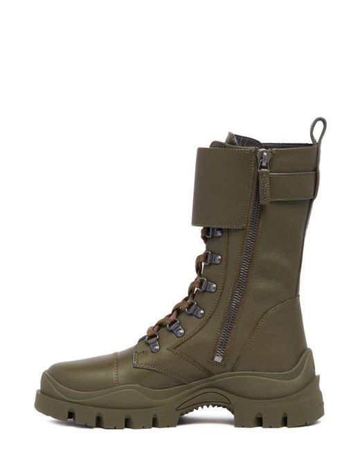 Moncler Green Larue Buckle Ankle Boots