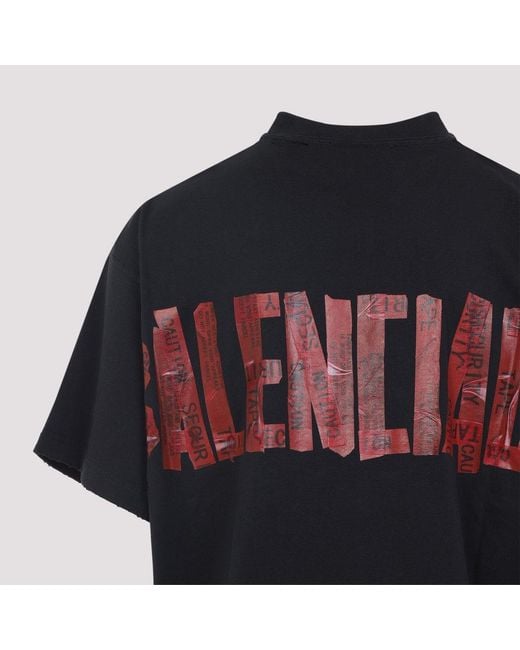Balenciaga Black Oversized T-Shirt for men