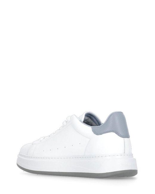 Woolrich White Classic Court Lace-Up Sneakers