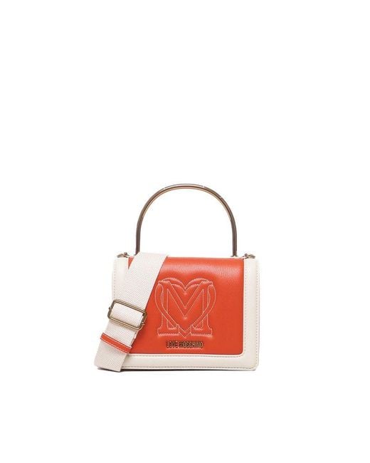 Love Moschino Red Two-toned Tote Bag
