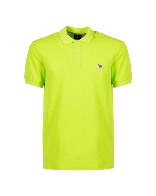 Paul Smith Yellow Zebra Patch Polo Shirt for men