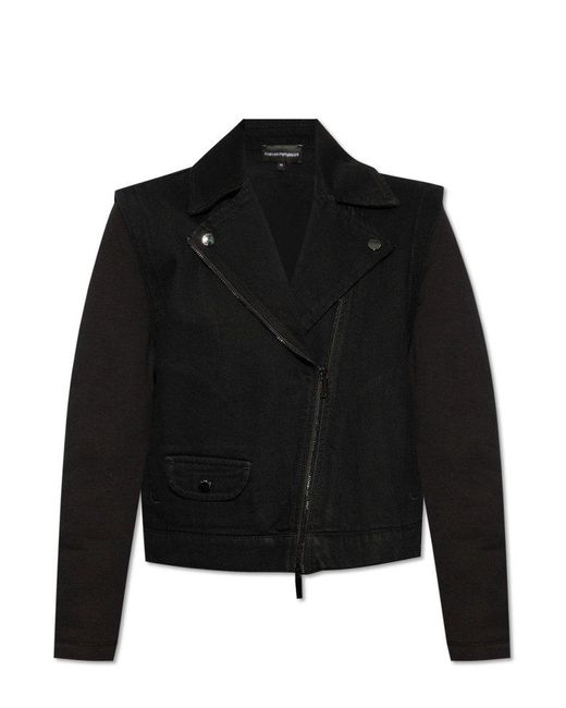 Emporio Armani Black Jacket With Detachable Sleeves,
