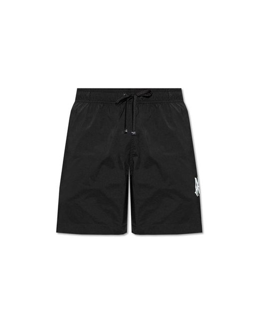 Amiri Black Ma Printed Swim Shorts for men