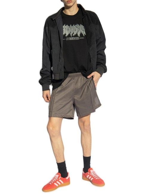 Adidas Originals Gray Shorts With Logo, for men