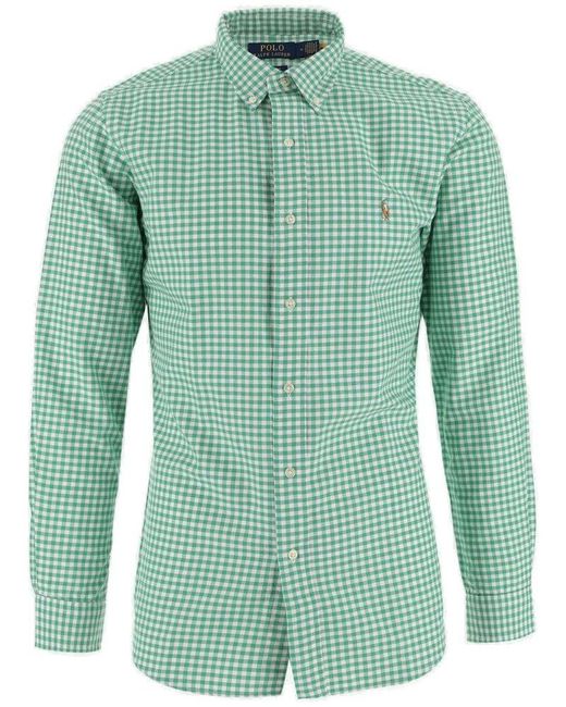 Polo Ralph Lauren Green Cotton Shirt With Logo for men