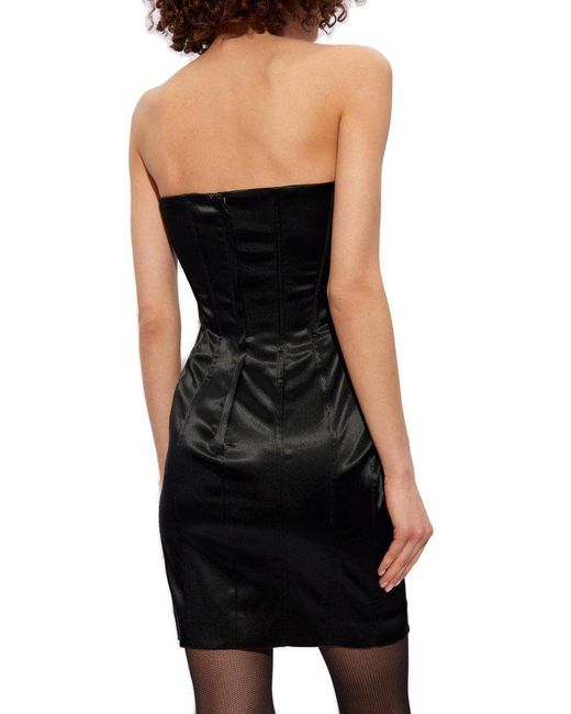 Dolce & Gabbana Black Strapless Corset Dress,