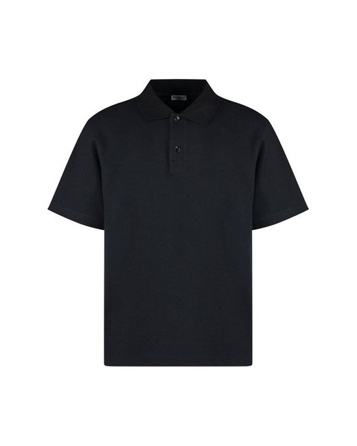 Burberry Black Cotton-Piqué Polo Shirt for men