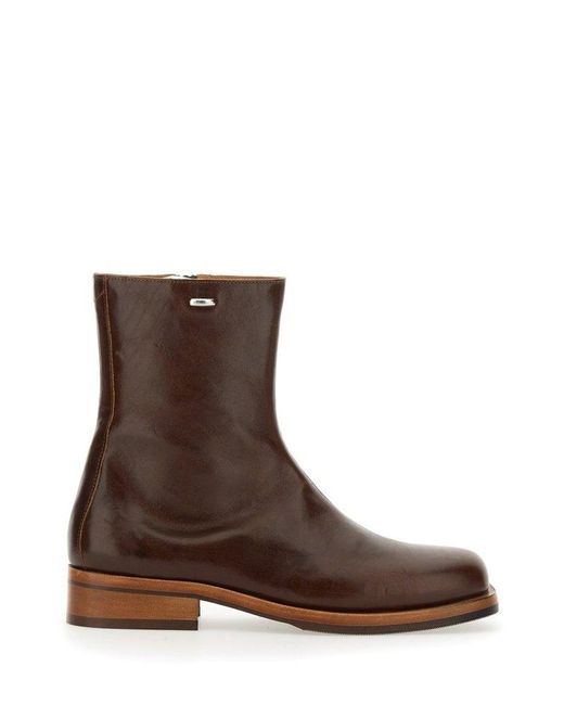 Our Legacy Brown Camion Square-toe Ankle Boots for men