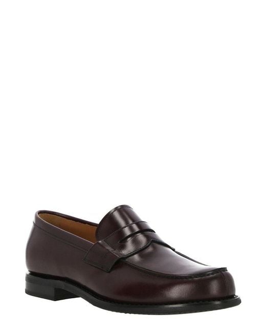 Church's Brown Penny-slot Leather Loafers for men