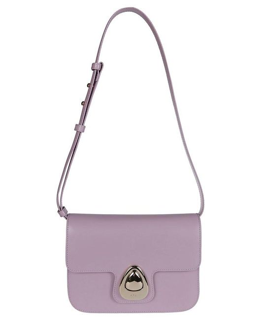 A.P.C. Purple Astra Foldover Top Crossbody Bag