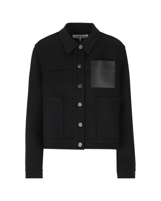 Loewe Black Wool-cashmere Workwear Jacket