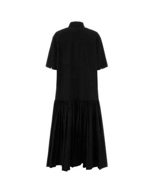 Jil Sander Black Poplin Shirt Dress