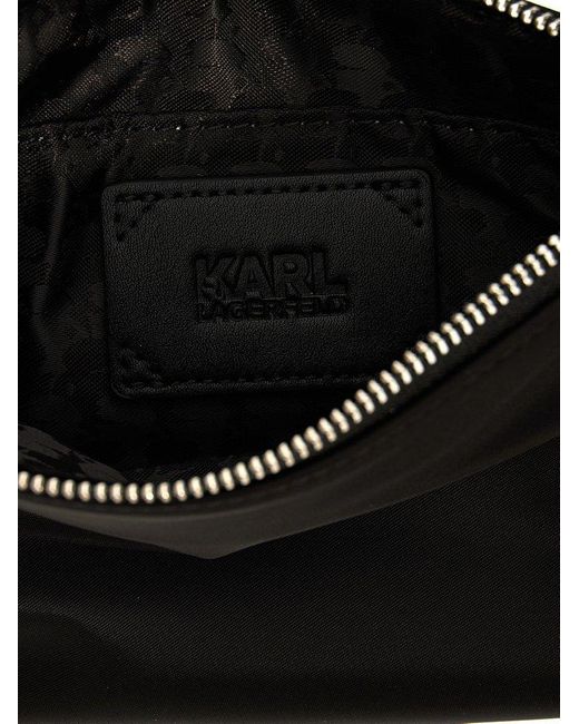 Karl Lagerfeld Black 'Ikonik 2.0' Clutch