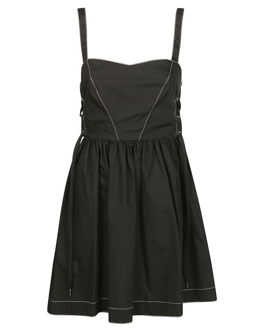 Pinko Black Strapped Mini Dress
