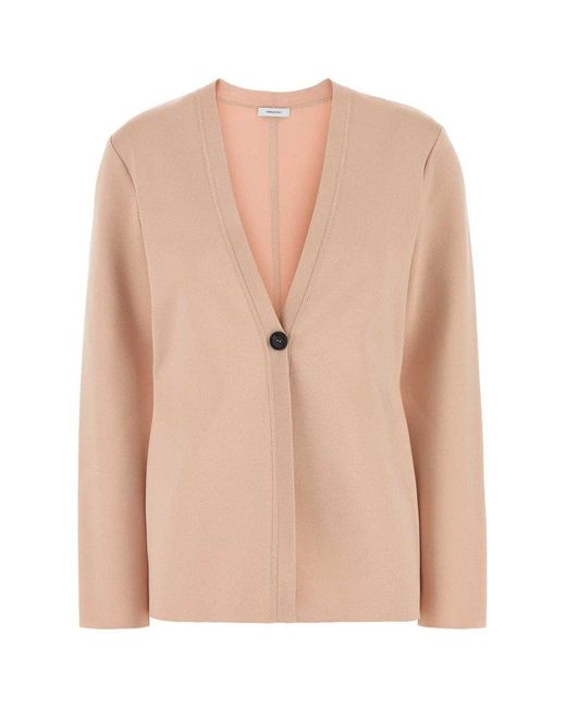 Ferragamo Natural Salvatore Stretch Viscose Blend Cardigan