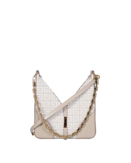 Givenchy White 4g Mini Cut-out Shoulder Bag