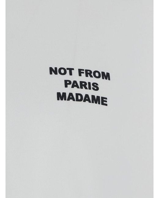 Drole de Monsieur White Le T-Shirt Slogan T-Shirt for men