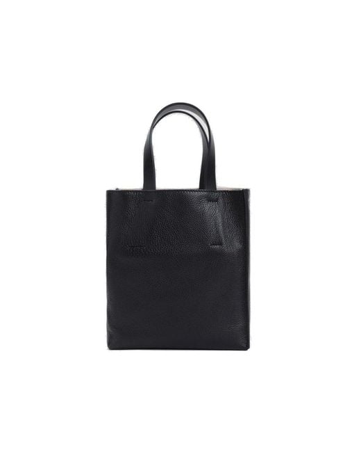 Marni Black Museo Logo Embroidered Mini Tote Bag