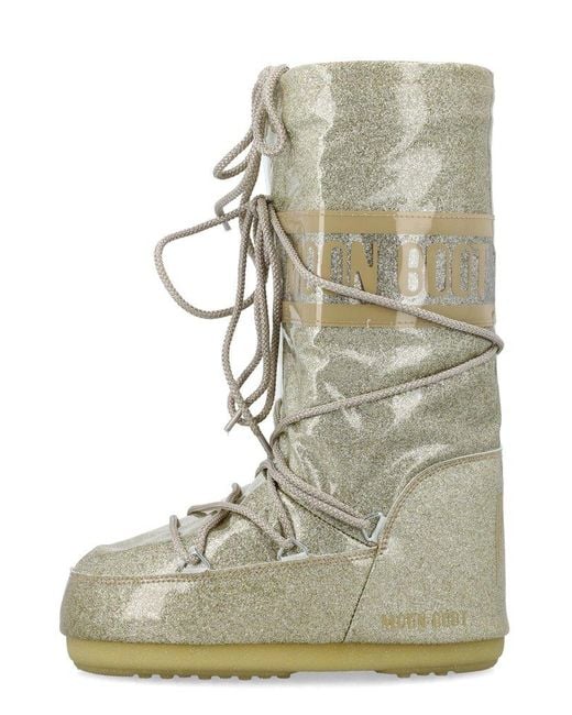 Moon Boot Metallic Icon Glitter Padded Snow Boots