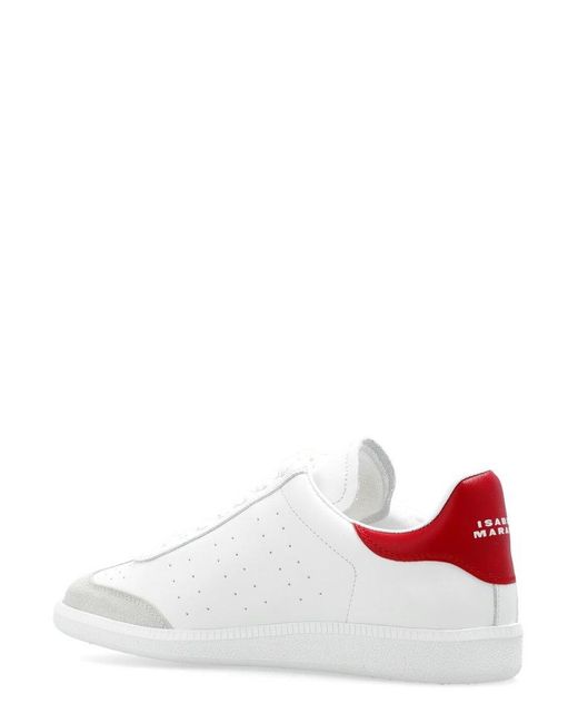 Isabel Marant White Bryce Leather Sneakers