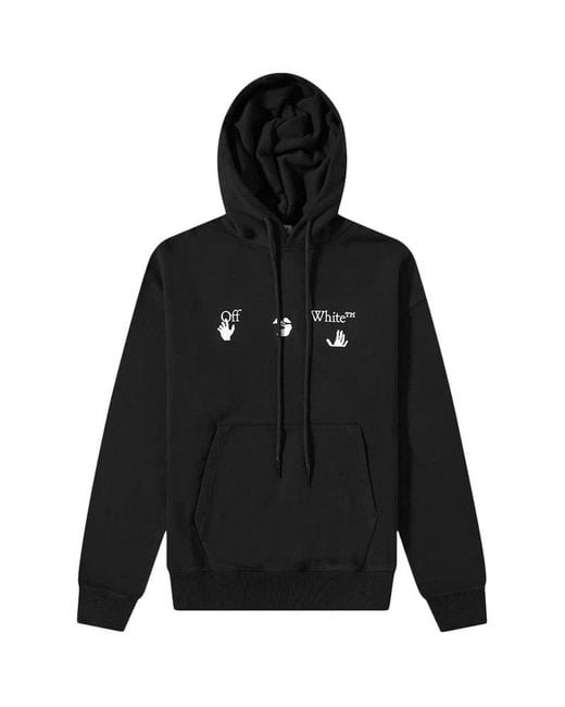 Off-White c/o Virgil Abloh Black Big Ow Logo Slim Hoodie for men