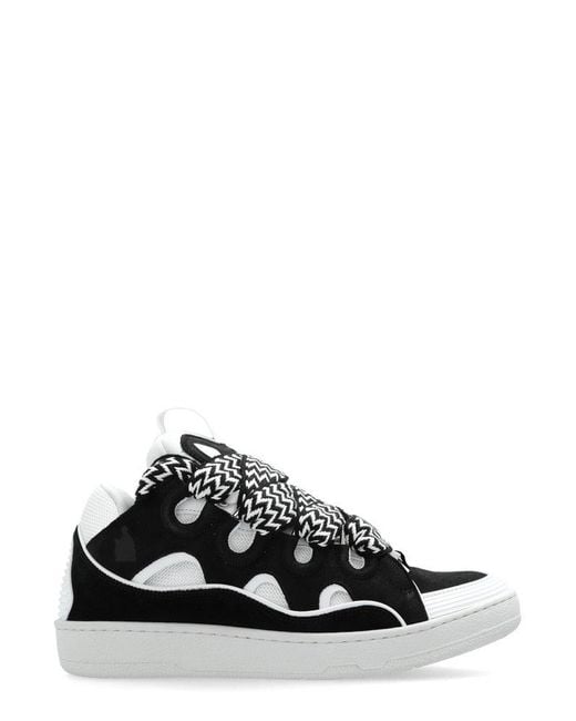 Lanvin Black Curb Lace-up Sneakers